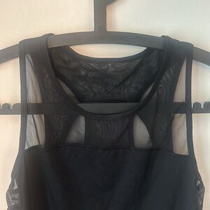 Black Lululemon Tank Top with Mesh Details